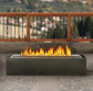 Napoleon Patioflame Series 48" Pewter Cabinet Linear Firepit with Stainless Steel Burner, Conversion Kit, and Cover, Propane (GPFL48MHP)